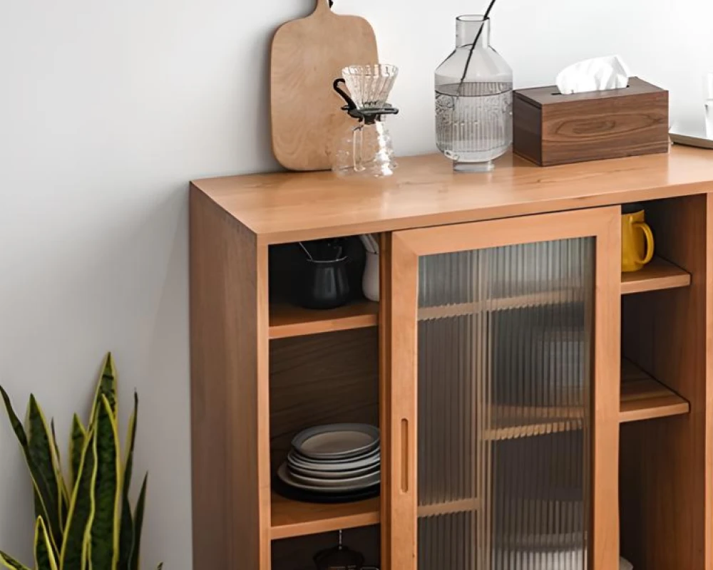 natural wood sideboard