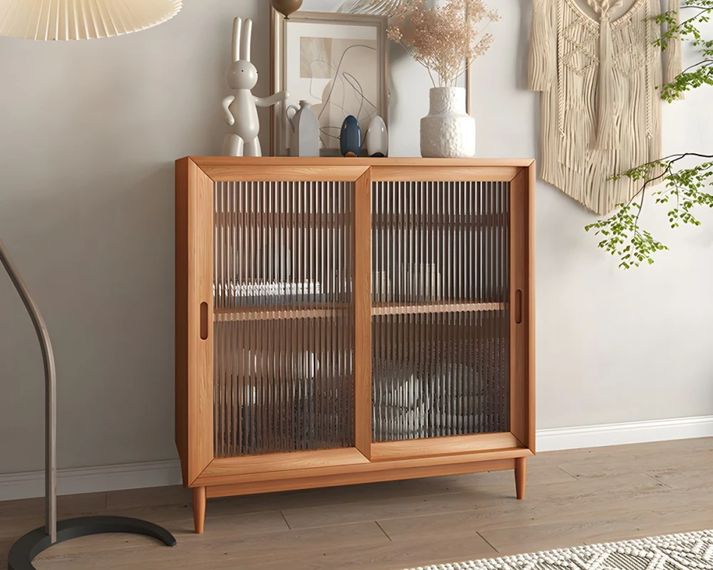 natural wood sideboard